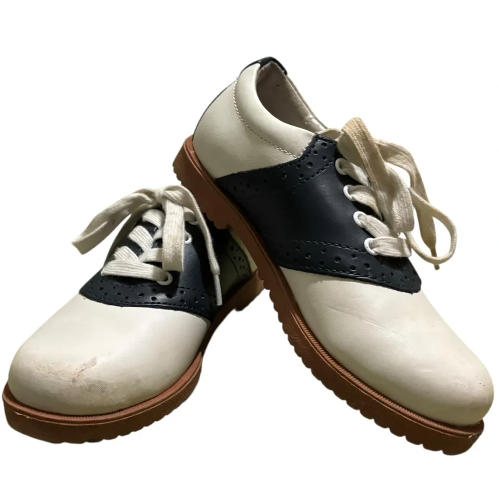 Academie Gear Girl’s Honor Roll Cheer Oxford saddle uniform shoes size 12.5